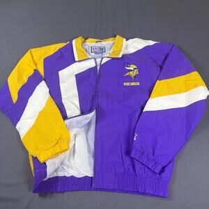 Vintage Minnesota Vikings NFL Pro Line Starter Windbreaker Star Men's Medium
